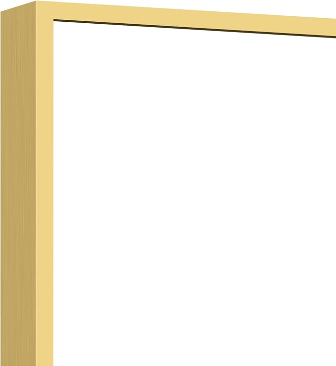 30x40In Gold Bathroom Mirror for Wall, Brushed Gold Rectangle Mirrors with Metal Frame, Bathroom Rectangular Mirror Modern Wall Mirror for Bedroom Living Room, Hangs Horizontal or Vertical-CasaMuseHome