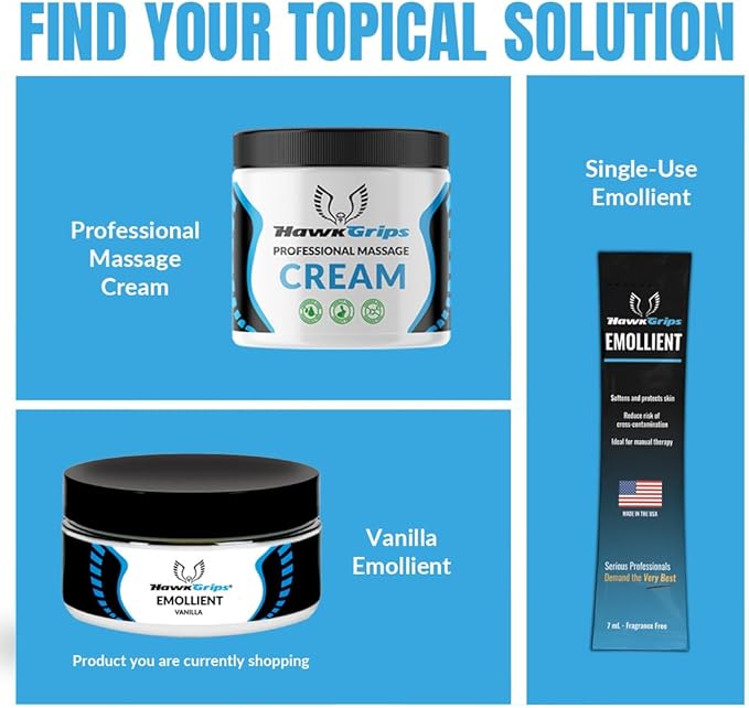 8oz Massage Emollient 5ct, Vanilla Scent, Shea Butter, Oil Based, Vegan, Soft Tissue Mobilization and Lubrication for Manual and Assisted Massage Therapy Techniques, Cream Alternative-CasaMuseHome