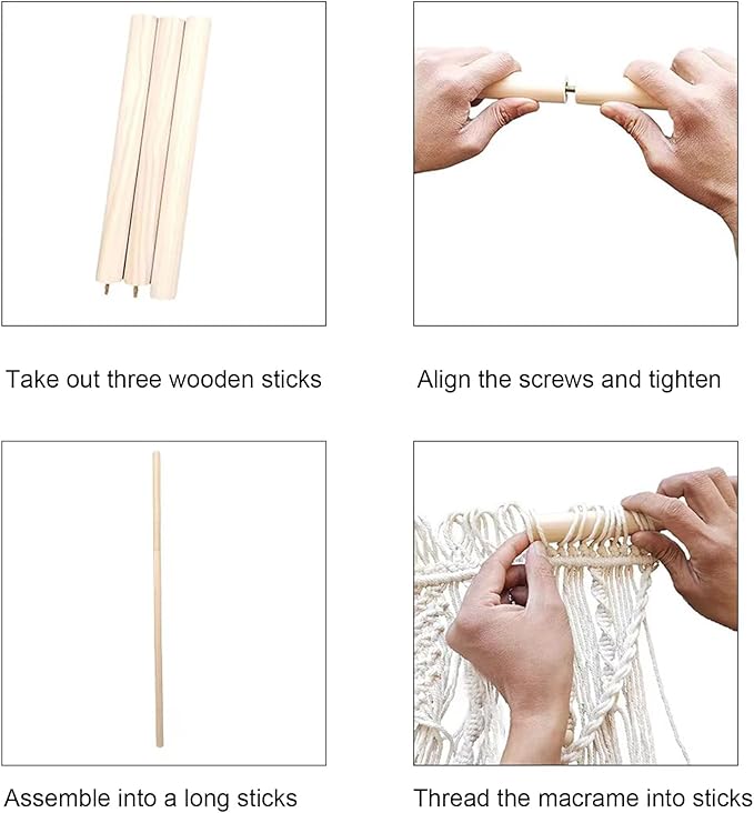 Achart Macrame Wall Hanging Large- Boho Wall Decor- large wall art- Wall Decor Living Room- Macrame Tapestry Boho Decor for Bedroom (Triangle)-CasaMuseHome