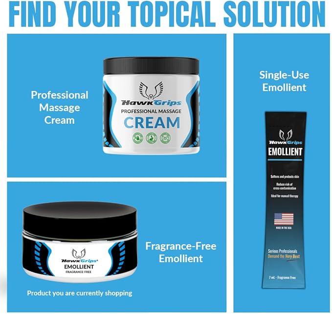 8oz Massage Emollient, Unscented, Emollient for IASTM and Massage, Soft Tissue Mobilization & Lubrication for Massage Therapy, Shea Butter, Oil Based, Vegan, Cream Alternative, Pack of 5-CasaMuseHome