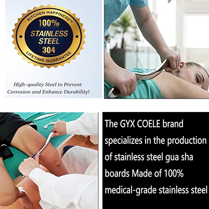 4 in 1 Muscle Scraper Tool Set, IASTM Physical Therapy Massage Tools with Storage Case, Gua Sha Massage Scraper Scraping Tool Physical Therapy (4PCS Set)-CasaMuseHome