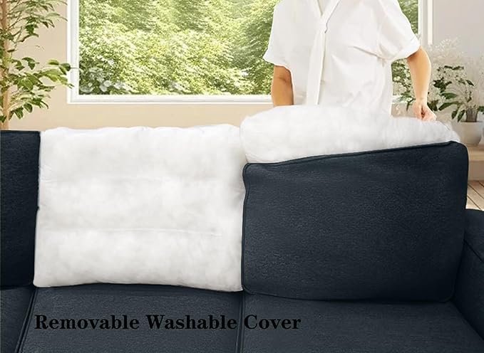 L Lengend Vansen Modular Sectional Sofa U Shaped Couch with Ottoman Modern Reversible Corner Sectional Couch for Living Room (Charcoal, 2+3)-CasaMuseHome