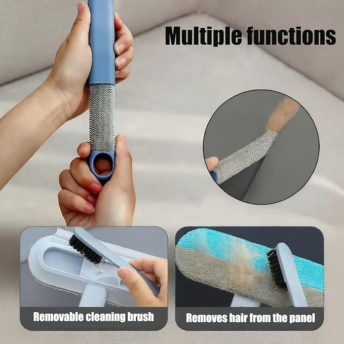 2 PCS Pet Hair Remover for Furniture,4 in 1 Reusable Lint Brush with 17-Inch Handle, Washable Tool for Dog and Cat Hair on Couches, Carpets, Clothes, Bedding, and Cars-CasaMuseHome