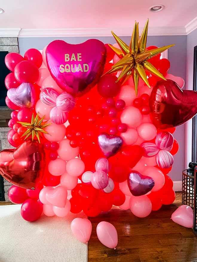 130pcs Hot Pink Balloons Different Sizes 18" 12" 10" 5" Dark Pink Balloons for Birthday Graduation Baby Shower Wedding Anniversary Princess Theme Party Valentine's Day Decorations-CasaMuseHome