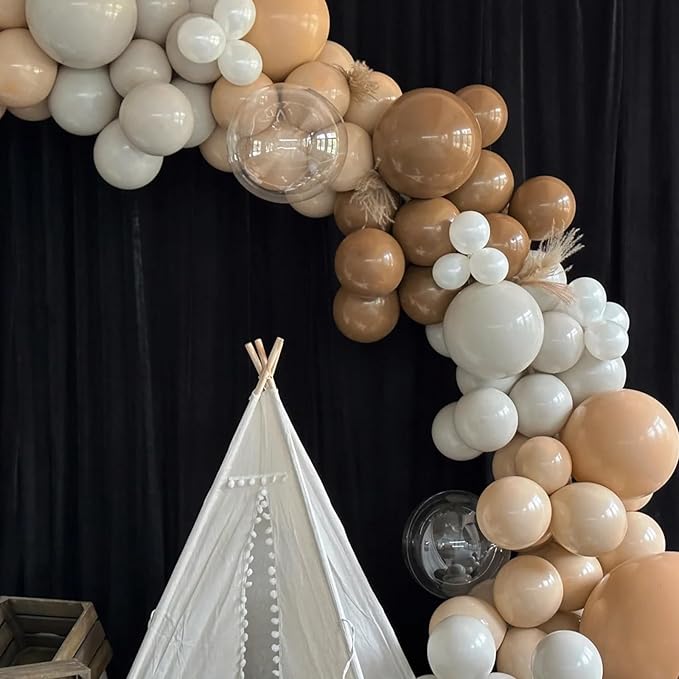 130pcs Tan Balloons Different Sizes 18" 12" 10" 5" Light Brown Latex Balloon Garland Arch Kit for Birthday Baby Shower Graduation Wedding Gender Reveal Anniversary Party Decorations-CasaMuseHome
