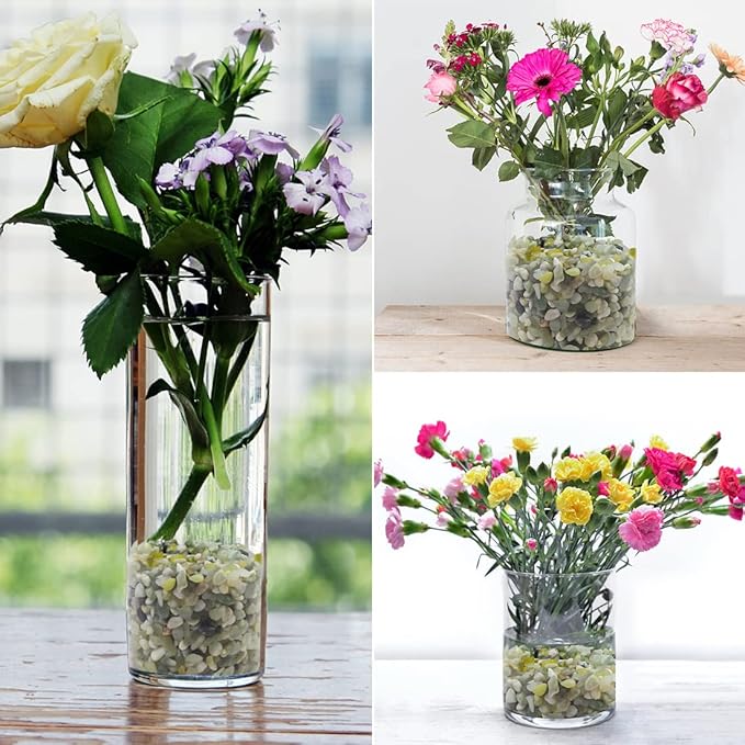 5LB Succulent and Cactus Pebbles, 1/5 Inch Jade Natural Decorative Polished Stones, River Rocks for Plants, Vases and Outdoor Gardening-CasaMuseHome