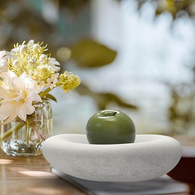 6.3 Inch Concrete Bowl, Modern Decorative Home Decor, Jewelry Tray, Asymmetrical Concrete Organic Bowl, Minimalist Tray-CasaMuseHome