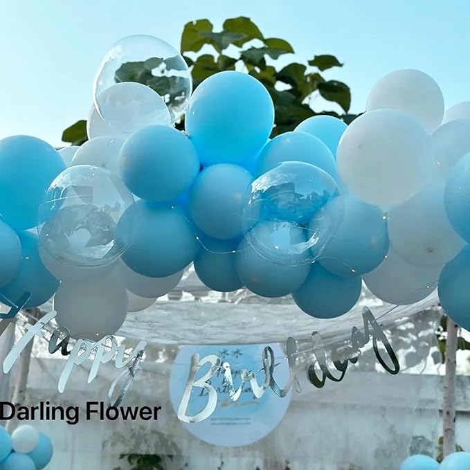 130pcs Pale Aqua Balloons Different Sizes 18" 12" 10" 5" Aqua Blue Latex Balloon Garland Arch Kit for Birthday Baby Shower Graduation Wedding Gender Reveal Anniversary Party Decorations-CasaMuseHome