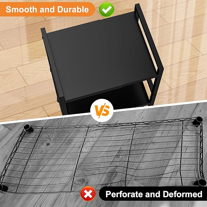 3-Tier Expandable Storage Shelves, 110LBS Heavy Duty Metal Shelving Unit, Adjustable Laundry Room Organization and Storage Shelf Rack,Ideal Narrow Bathroom Kitchen Laundry Room Organizer,Free-Standing-CasaMuseHome