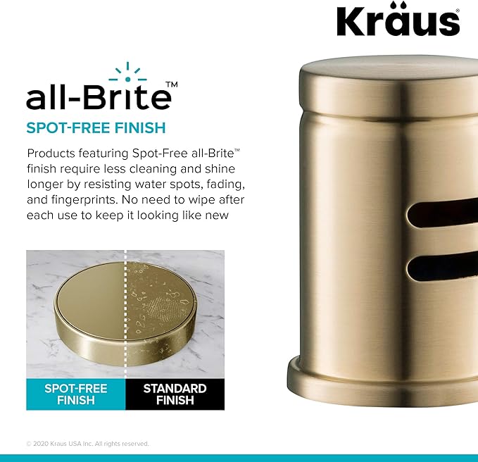 KRAUS Dishwasher Air Gap in Spot Free Antique Champagne Bronze, KAG-1SFACB