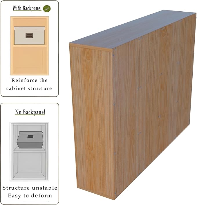12-Cube Storage Shelf Bookcase - Wooden 3-Tier Floor Standing Open Bookshelf for Home and Office, Display Cabinet, Oak-CasaMuseHome