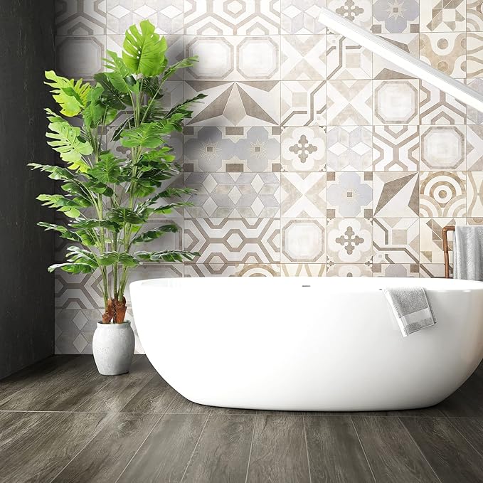 6.3ft Artificial Monstera Deliciosa Tree (75in) with Plastic Nursery Pot Faux Tree, Fake Tropical Split Leaf Palm Plant for Office House Farmhouse Living Room Home Decor (Indoor/Outdoor)-CasaMuseHome