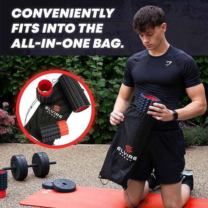 5-in-1 Long Foam Roller, 23" Long Back Roller for Physical Therapy with 5 Different Length Options, Muscle Trigger Points - Relieves Pain with Muscle Massage: Back, Shoulder, Foot, Legs, Arms, Neck-CasaMuseHome