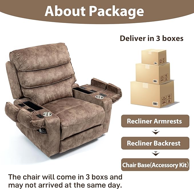 27in Extra Wide Power Lift Recliner Chair for Big Tall with Extended Footrest Heat Massage, Oversized Electric Lift Recliner Chairs for Adults Elderly Seniors, Arm Storage & Cup Holders-CasaMuseHome