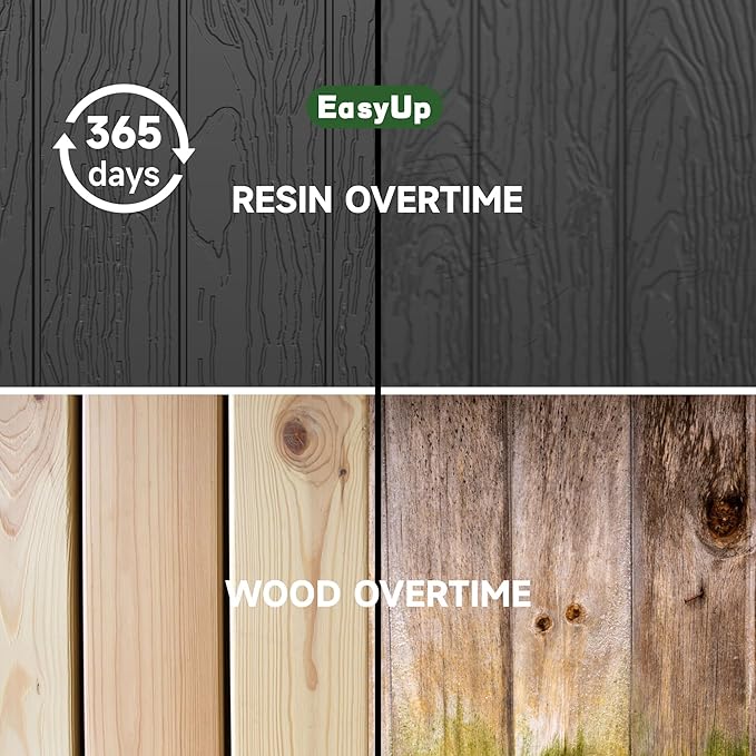 260 Gallon Outdoor Storage Box Waterproof, UV Resistant Resin Deck Box with Hydraulic Rod, Lockable Design and Enhanced Durability for Patio, Garden, and Poolside Use-CasaMuseHome