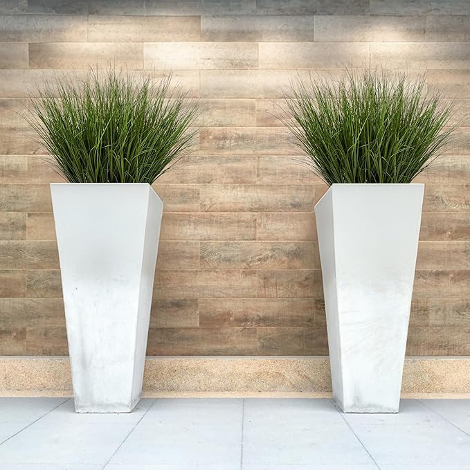 32PCS 17.3" Fake Plants Artificial Wheat Grass Greenery Plastic Plants Fake Grass Artificial Plants for Outdoor Decor Artificial Grass Plant with Greenery Stems for Indoor Home Decoration-CasaMuseHome