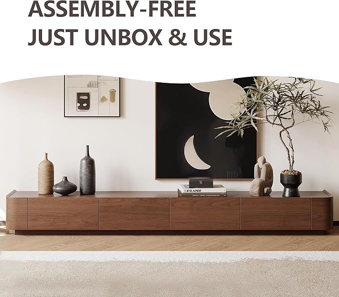 134" Farmhouse TV Unit - Large Wood Entertainment Center with Storage Drawers for 75"+ TVs, Home Office Floor Console-CasaMuseHome