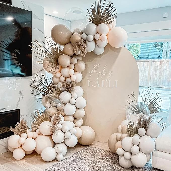 130pcs Blush Pink Balloons Different Sizes 18" 12" 10" 5" Boho Pink Latex Balloon Garland Arch Kit for Birthday Baby Shower Graduation Wedding Gender Reveal Party Decorations-CasaMuseHome