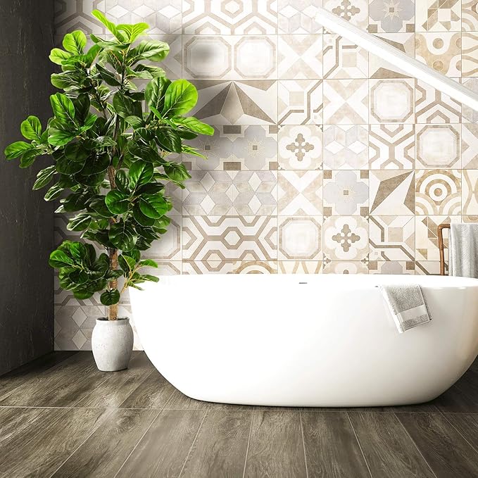 6ft Artificial Fiddle Leaf Fig Tree (72in) with Plastic Nursery Pot Faux Tree, Ficus Lyrata Fake Plant for Office House Farmhouse Living Room Home Decor (Indoor/Outdoor)-CasaMuseHome