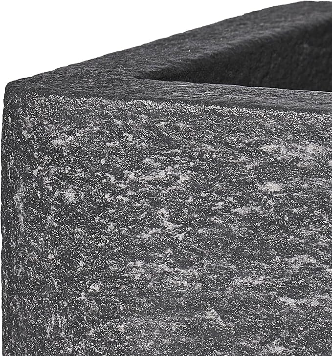 24 Inch Rectangular Concrete Planter,Durable All-Weather Use with Drainage Holes,Large Rectangular Planter for Outdoor Indoor Plants-CasaMuseHome