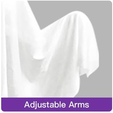 4 Pack Halloween Hanging Ghosts with LED Lights, 27.5 Inch Light Up Ghost Decorations for Indoor Outdoor, Lawn Yard Tree Hanging Halloween Ornaments, Spooky Lighted Party Supplies-CasaMuseHome