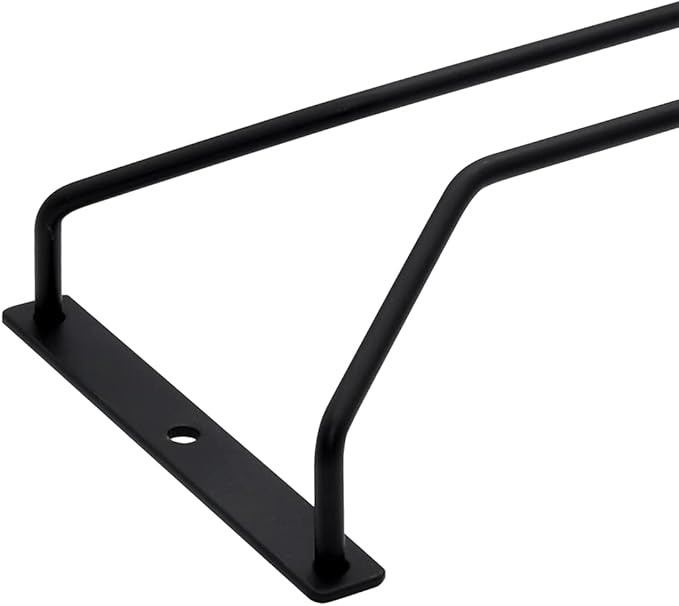 8.8-Inch Wine Glass Rack - Under Cabinet Stemware Wine Glass Holder Glasses Storage Hanger Metal Organizer for Bar Kitchen Black (1 Rows, 3 Pack)-CasaMuseHome