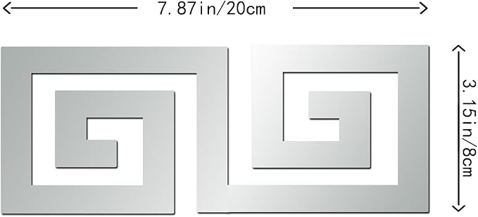 15 Pcs DIY Geometric Shape Acrylic Decorative Mirror Stickers Removable Adhesive Wall Mirror Décor for Living Room Home Background (Silver，3.15 * 7.87inches)-CasaMuseHome