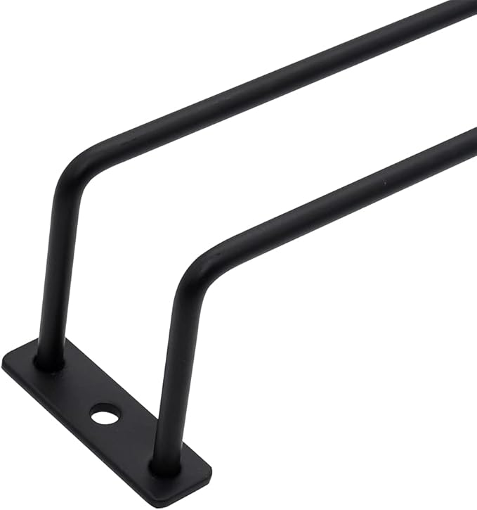 8.8-Inch Wine Glass Rack - Under Cabinet Stemware Wine Glass Holder Glasses Storage Hanger Metal Organizer for Bar Kitchen Black (1 Rows, 3 Pack)-CasaMuseHome