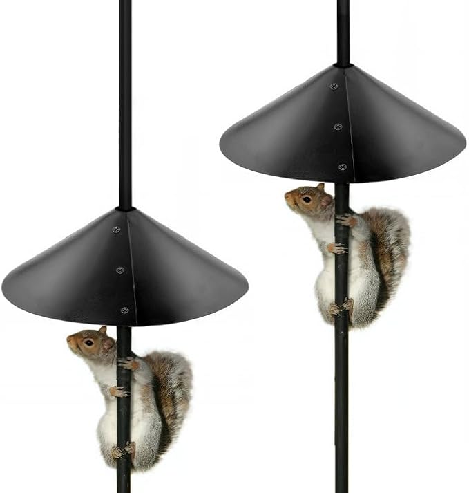 2 Pack Squirrel Baffle for Bird Feeder Pole，Keeps Squirrels Away from Bird Feeder Rods, (19 inch)-CasaMuseHome