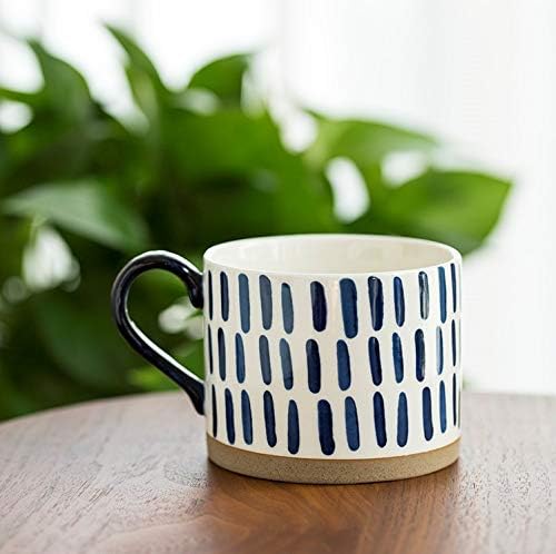 Koja 15 oz. Elegant Hand Painted Decorative Large Porcelain Ceramic Mug Set. 4 Decorative Mugs. Colorful Gift Pack. Impress & Entertain Family & Guests. Dishwasher Microwave Safe.-CasaMuseHome