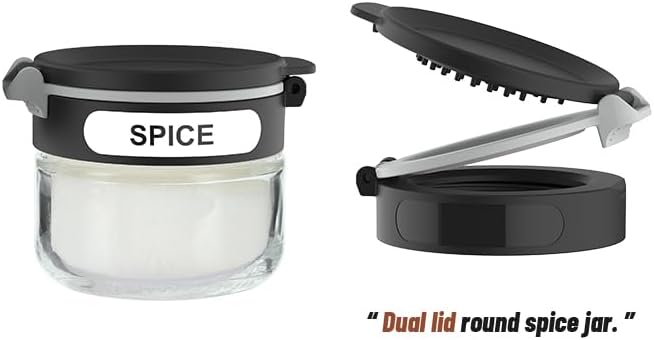 360 rotating 2 tier 12 jars spice rack (12 spice jars) Revolving Seasoning Organizer. Spinning Spice Rack for Counter top and Cabinet-CasaMuseHome