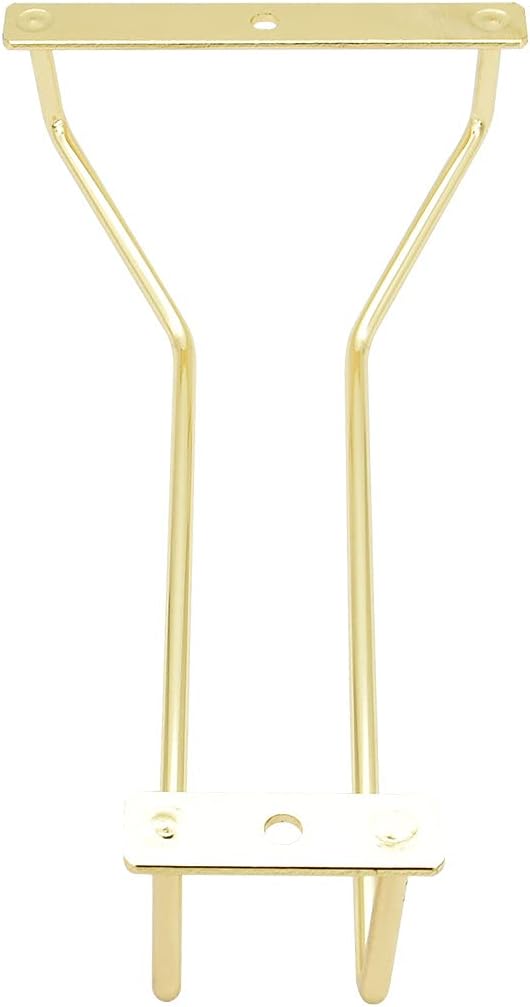 8.8-Inch Gold Wine Glass Rack, Under Cabinet Wine Glass Holder Stainless Steel Stemware Rack - Hanging Stemware Holder for Cabinet Kitchen Bar, Set of 3-CasaMuseHome