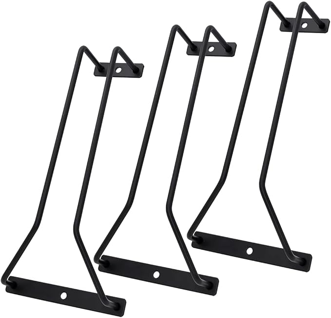 8.8-Inch Wine Glass Rack - Under Cabinet Stemware Wine Glass Holder Glasses Storage Hanger Metal Organizer for Bar Kitchen Black (1 Rows, 3 Pack)-CasaMuseHome