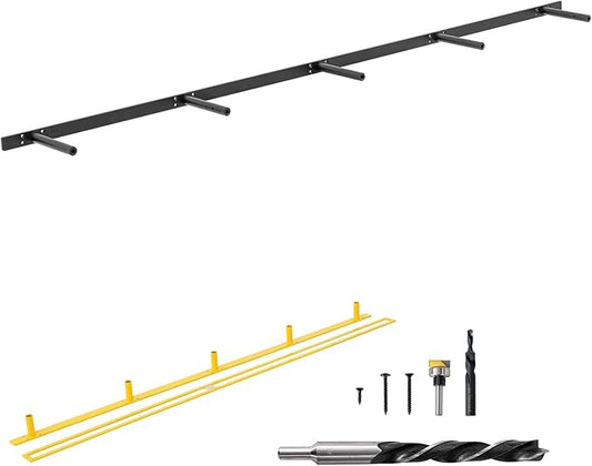 69'' Heavy-Duty Floating Shelf Bracket, Hidden Shelf Bracket for Fireplace and Shelves, if Installed on Studs, max-Load of 210 pounds, Hidden Bracket 69 inches, (with Premium Build kit)-CasaMuseHome