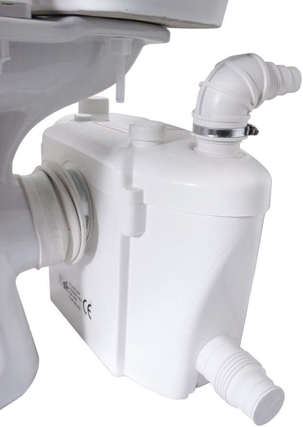 800W/1+HP American Round Macerating Toilet Kit with Macerator Pump for Basement Toilet System, 3-Piece Kit by Lift Assure-CasaMuseHome