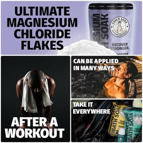 5 Pack Bundle: Coach Soak Recovery Bath Soak, Epsom Salt Bulk, Bath Salts Bulk, 5 Pack Bundle - Total of 15 Pounds (Mixed Bundle)-CasaMuseHome