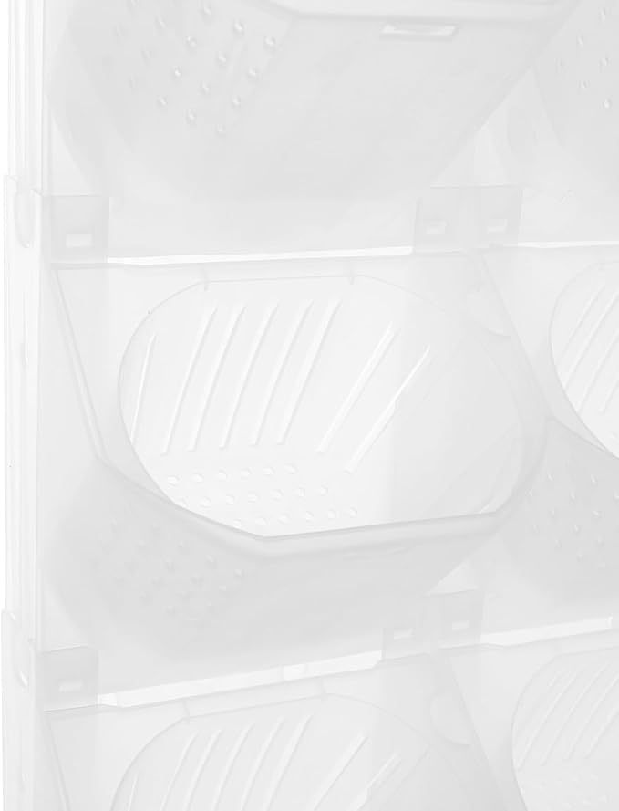 12Pieces 3-Pot Wall Planter Vertical Garden Plant Walls Wall Mounted Vertical Planter with Water-Storage Layer Stackable Wall-Mounted Flower Pot for Gardens, Balconies 180.78lbs Total Capacity (White)-CasaMuseHome