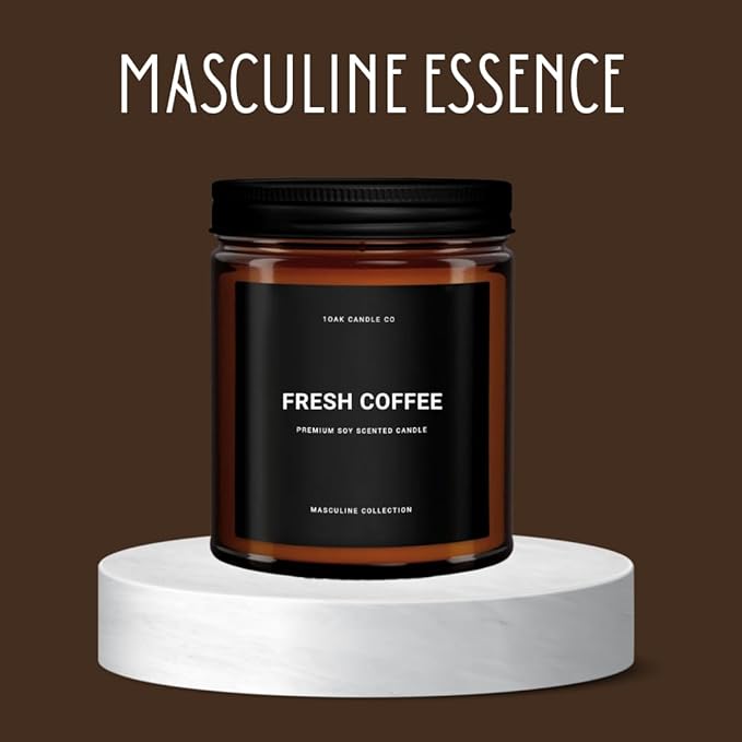 1OAK Scented Candles for Men - Fresh Coffee Candle - Espresso & Roast Coffee - Home Gifts (7oz.)-CasaMuseHome