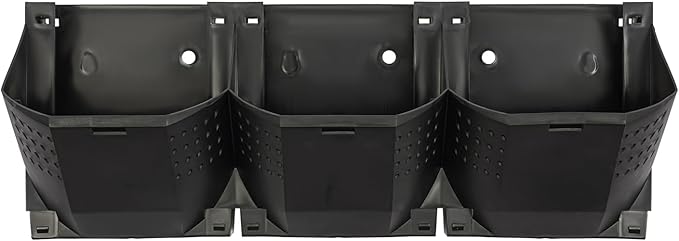 36 Pockets Hanging Planter Bags, Vertical Wall Mounted Plant Planting Grow Bags, Stackable Wall Planter with Timer, Self Watering Hanging Planters for Outdoor Indoor Garden-Black-CasaMuseHome