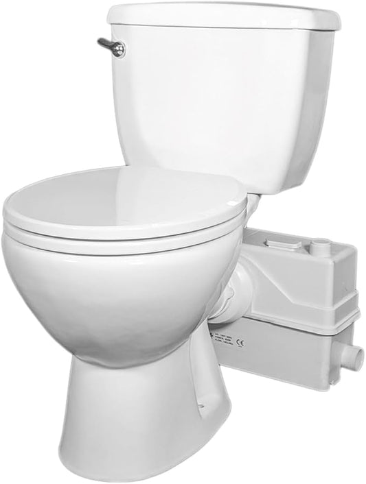 800W/1+HP American Round Macerating Toilet Kit with Macerator Pump for Basement Toilet System, 3-Piece Kit by Lift Assure-CasaMuseHome