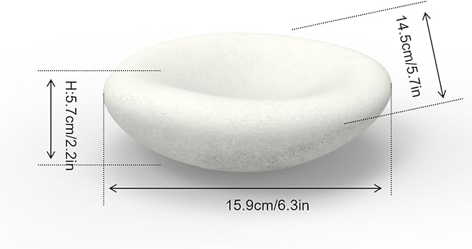 6.3 Inch Concrete Bowl, Modern Decorative Home Decor, Jewelry Tray, Asymmetrical Concrete Organic Bowl, Minimalist Tray-CasaMuseHome