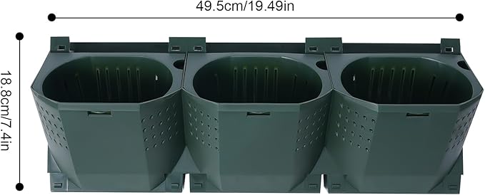 36 Pots Self-Watering Wall-Mounted Planter, 39.4”L x 46.5”H Vertical Wall Planter Self Watering Stackable Planters Vertical Garden Wall Garden Planter Outdoor Indoor for Herbs Flowers Strawberries-CasaMuseHome