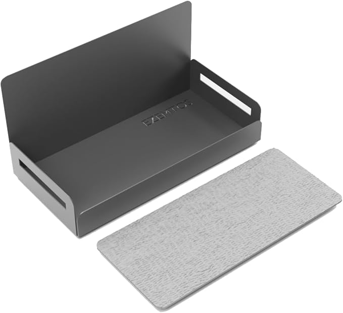 2-Pack Magnetic Spice Rack for Refrigerator and Microwave - Portable 6" Deep Magnetic Shelves for Classroom Kitchen Garage - Strong Magnetic Hold, Metallic Gray, Max 20LB Capacity-CasaMuseHome