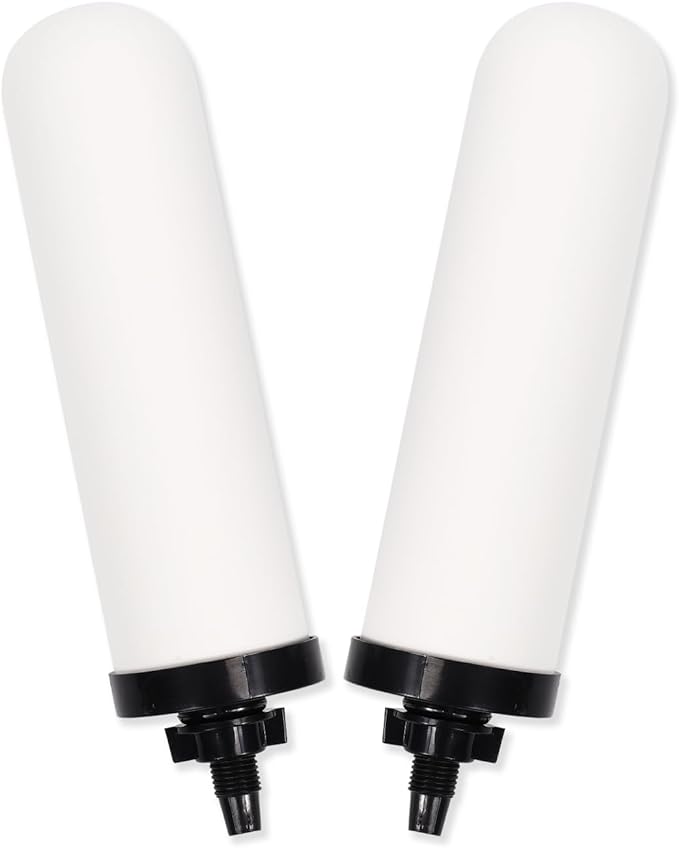 2 Pack 7'' ceramic water filter Candle,7 inch water filter replacement filters with Activated Carbon for Countertop Gravity Water Filter System,Water Cooler Filtration Systems.-CasaMuseHome