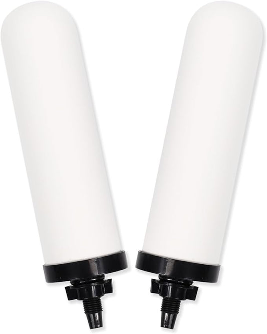 2 Pack 7'' ceramic water filter Candle,7 inch water filter replacement filters with Activated Carbon for Countertop Gravity Water Filter System,Water Cooler Filtration Systems.-CasaMuseHome