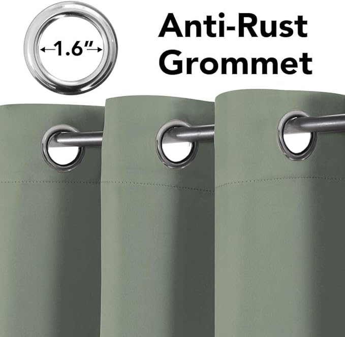 H.VERSAILTEX Thermal Insulated Blackout Window Panels Microfiber Formaldehyde-Free Kids Curtains for Holiday Season Home Decoration,Grommet Top,52 by 96 - Inch - Cyan - Set of 2-CasaMuseHome