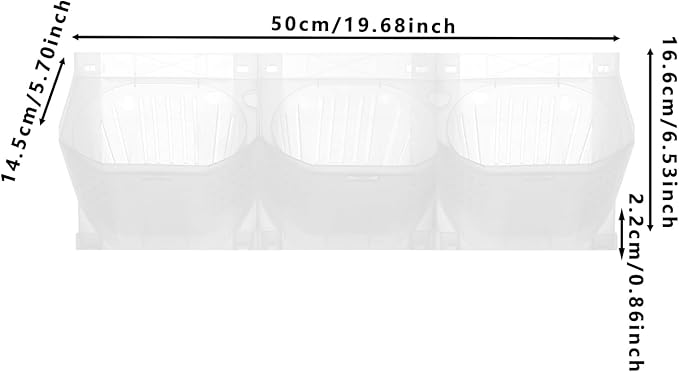 12Pieces 3-Pot Wall Planter Vertical Garden Plant Walls Wall Mounted Vertical Planter with Water-Storage Layer Stackable Wall-Mounted Flower Pot for Gardens, Balconies 180.78lbs Total Capacity (White)-CasaMuseHome