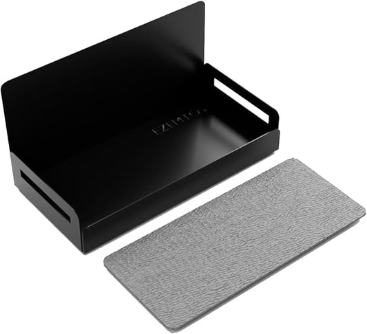 2-Pack Magnetic Spice Rack for Refrigerator - Heavy-Duty 20LB Capacity - Strong Magnetic Shelves for Classroom Whiteboards and Garage Tools, Kitchen Organizer for Utensils, Black-CasaMuseHome