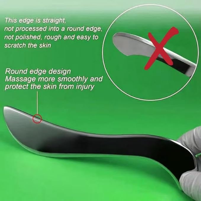 3 in 1 Professional IASTM Massage Tool Set, Stainless Steel Muscle Scraper, Physical Therapy Tools for Soft Tissue-CasaMuseHome