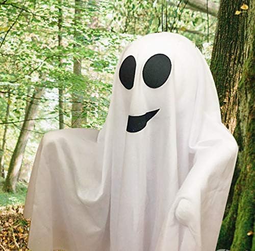 4 Pack Halloween Hanging Ghosts, 27.5" Cute Flying Ghost Decorations for Front Yard Patio Lawn Garden Party Décor and Holiday Decorations-CasaMuseHome